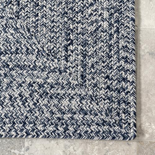 Image of nuLOOM Wynn Navy Solid Braided Indoor /Outdoor Area Rug, 6' x 9'