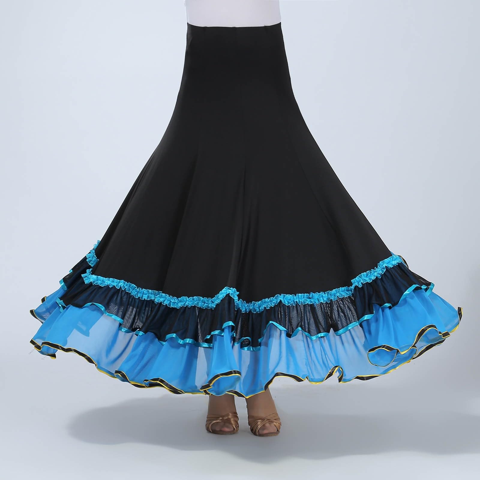 Falda Larga Mujer Verano, Faldas Mujer Verano Volantes, Baile Tradicional EspañOla con Capas Y Elegante DiseñO Fluido Actuaciones Faldas Skirt Falda Lunares Falda Vaquera Minifalda