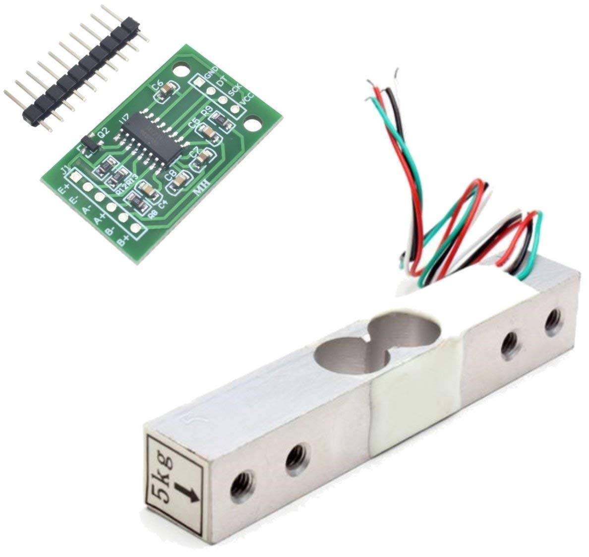 REES52 5kg Load Cell and HX711 Combo Pack Kit - Load Cell Amplifier ADC Weight Sensor for Aduino Scale - Everything Needed for Accurate Force Measurement (5 KG) (B0847PDC4N) Amazon Price History, Amazon Price Tracker