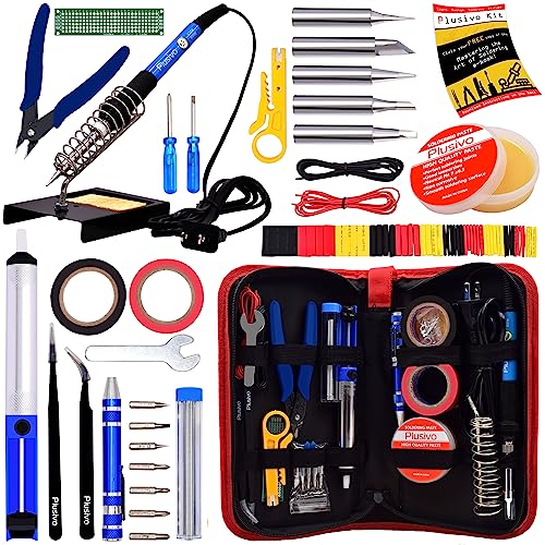 Soldering Iron Kit Soldering Iron 60W Adjustable Temperature, Solder