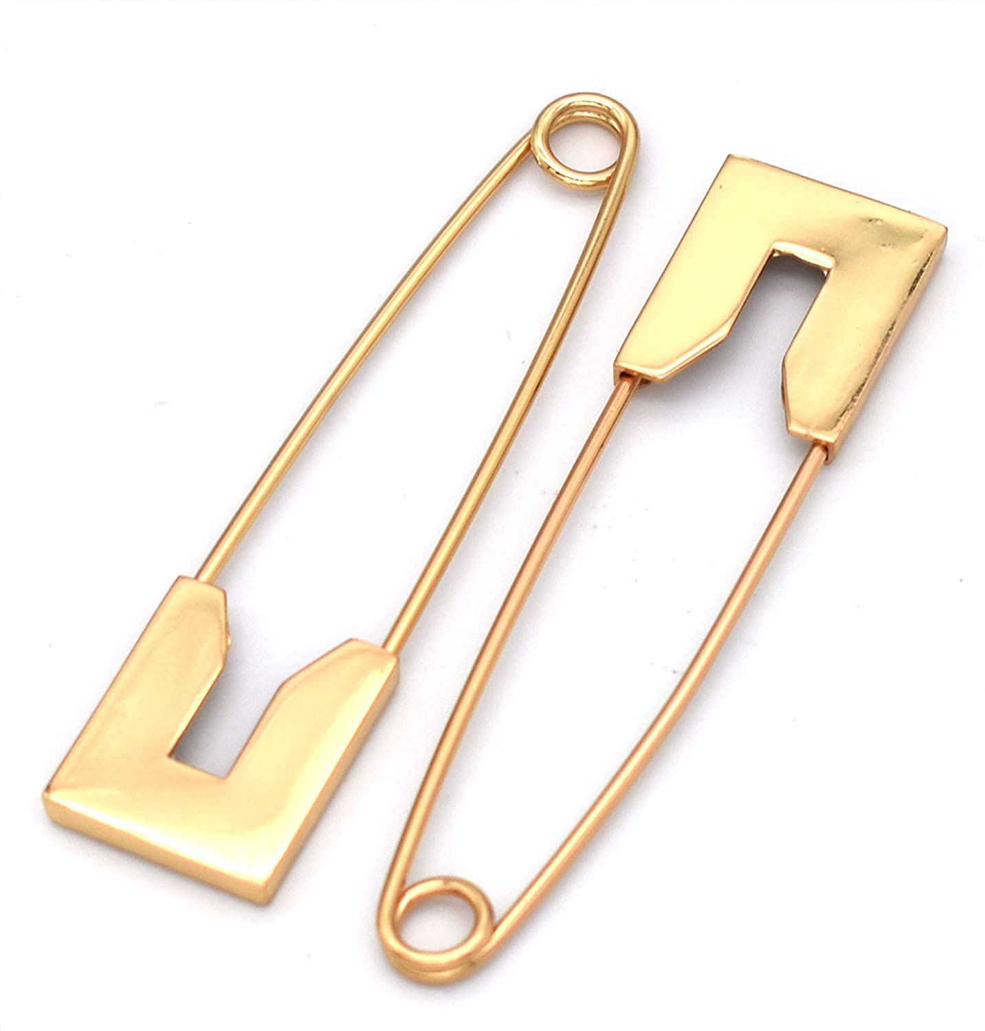 Safety Pins Brooch Decorative Charms with Loops for Jewelry Kilt Knitted Fasteners Used in Clothes Hats Skirts Dresses 8 PCS 80 mm (Rose Gold)