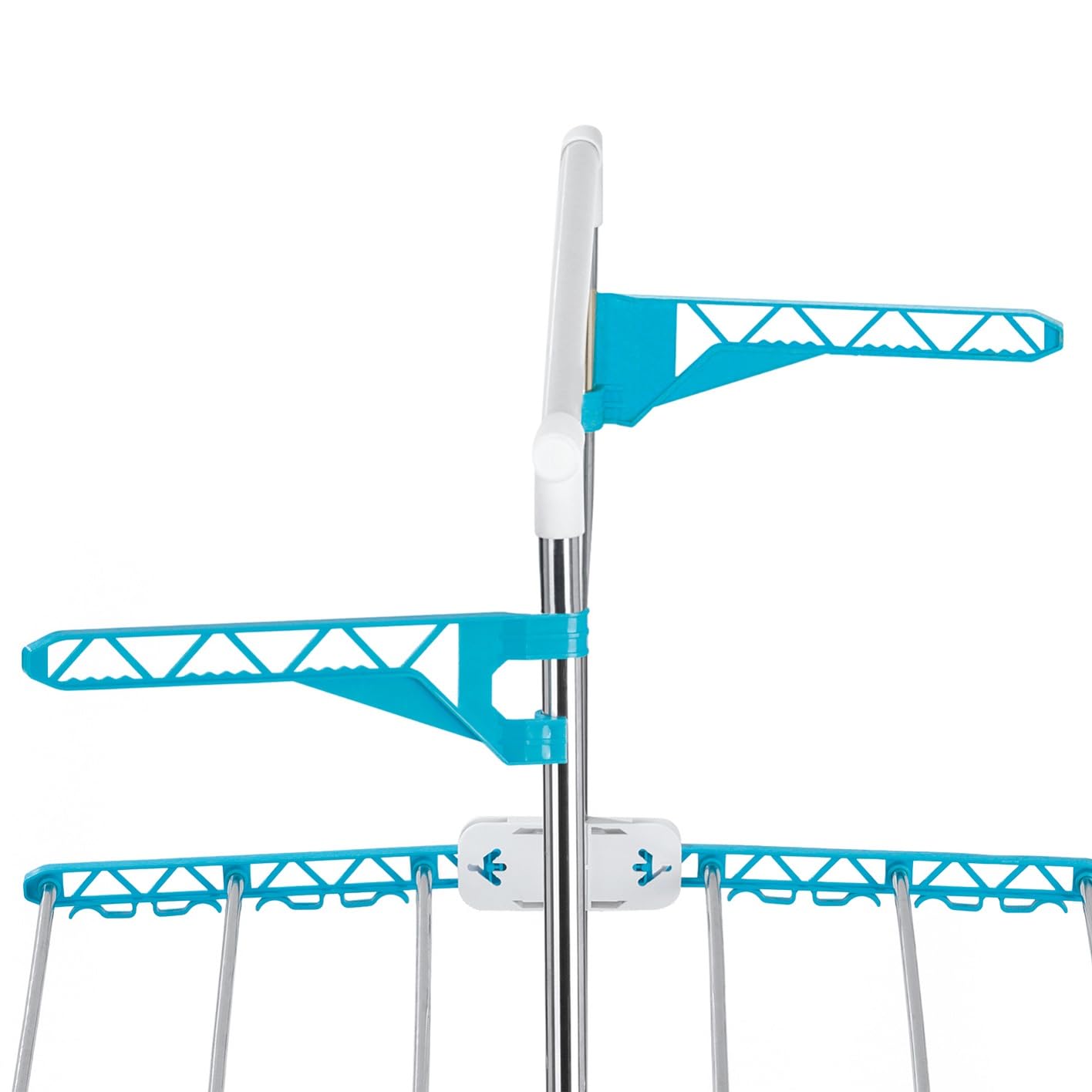 Easymaxx - Stendibiancheria a flusso d'aria, asciugatura rapida, meno pieghe, pieghevole, estremamente leggero, 92 x 68,5 x 150 cm