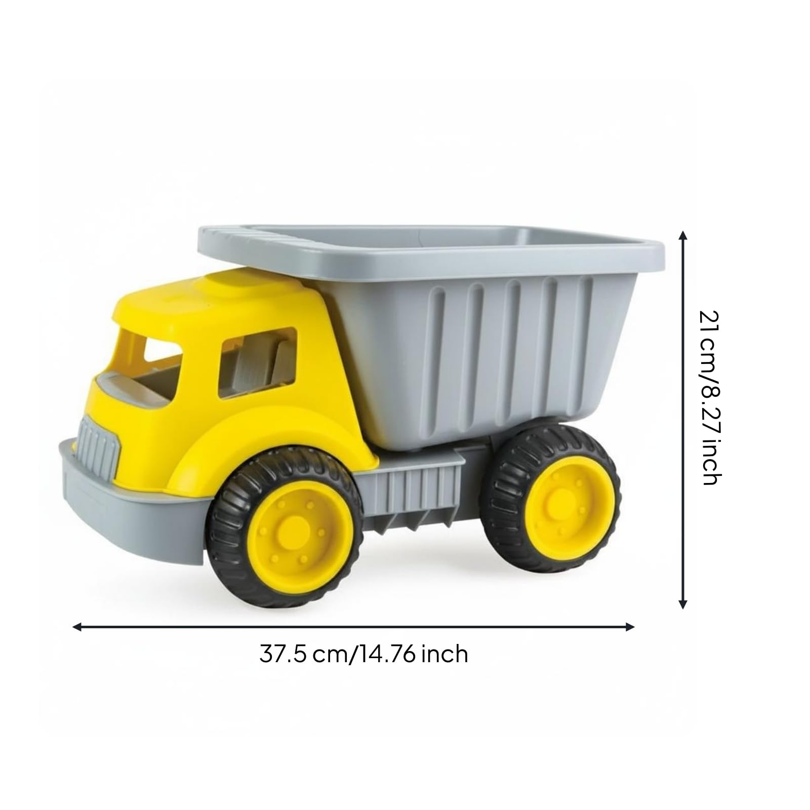 Camioncino da Sabbia per Bambini Carrello Camion Giocattolo da Spiaggia Autocarro da Trasporto con Cassone Grande per Movimento E Scarico di Sabbia