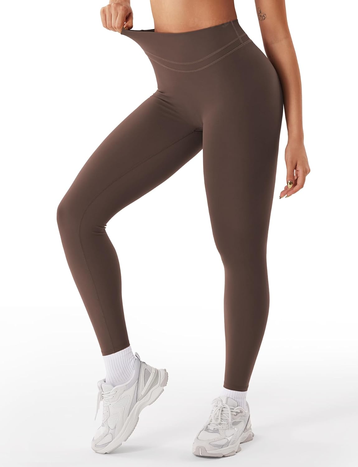 VOYJOY Womens Scrunch Workout Leggings Compression Butt Lifting Mid High Waist 26 Inches Seamless V Back Yoga Pants - Image 4