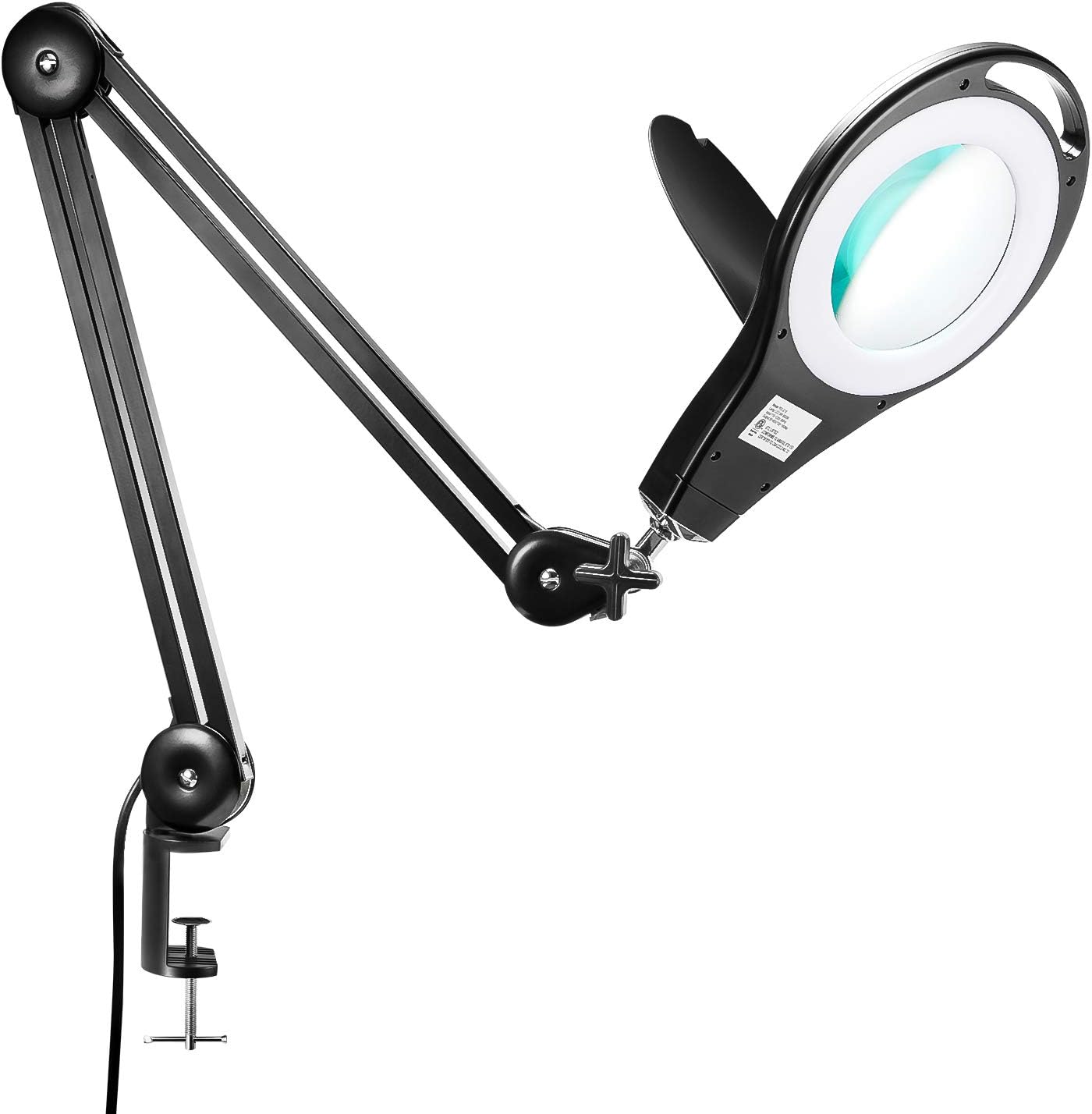 Magnifying Lamp LED Desk Clamp Lamp Magnifier Glass Lighted Amico