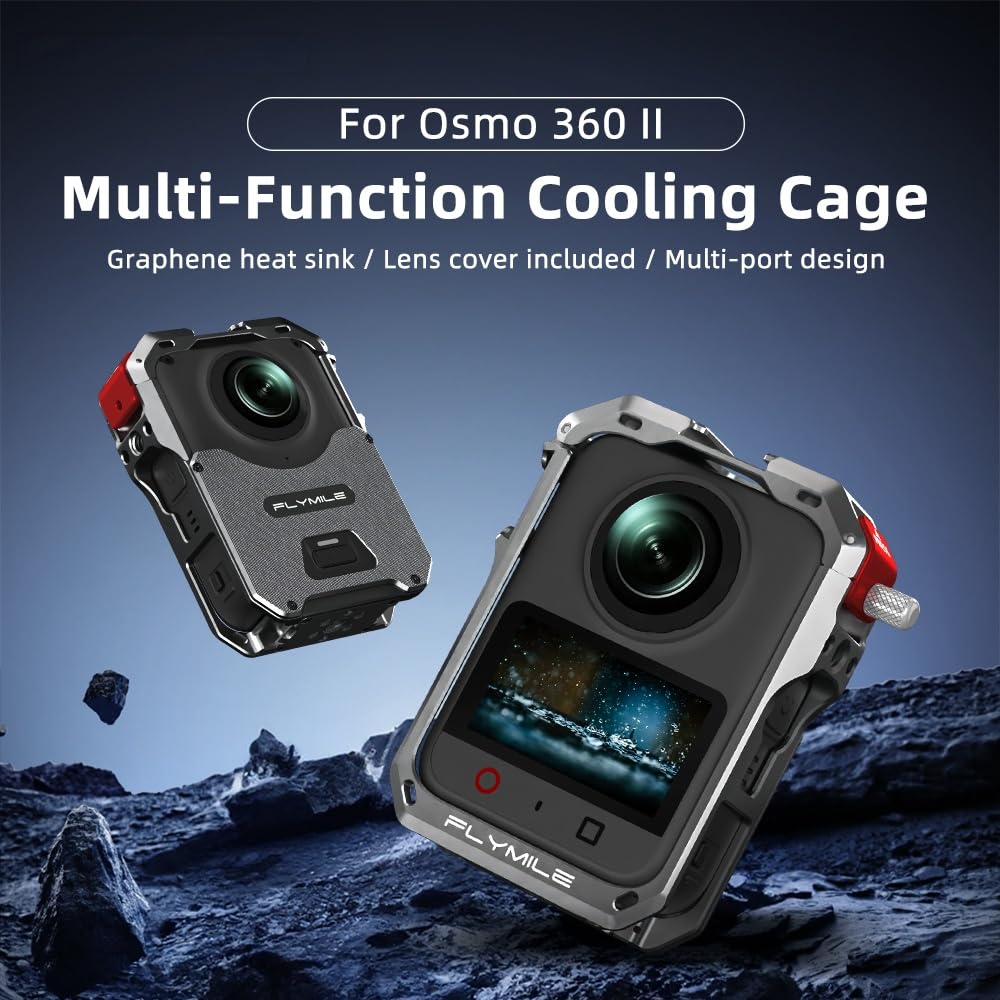 Aluminiowa obudowa ochronna klatka do aparatu DJI Osmo 360 II z osłoną
