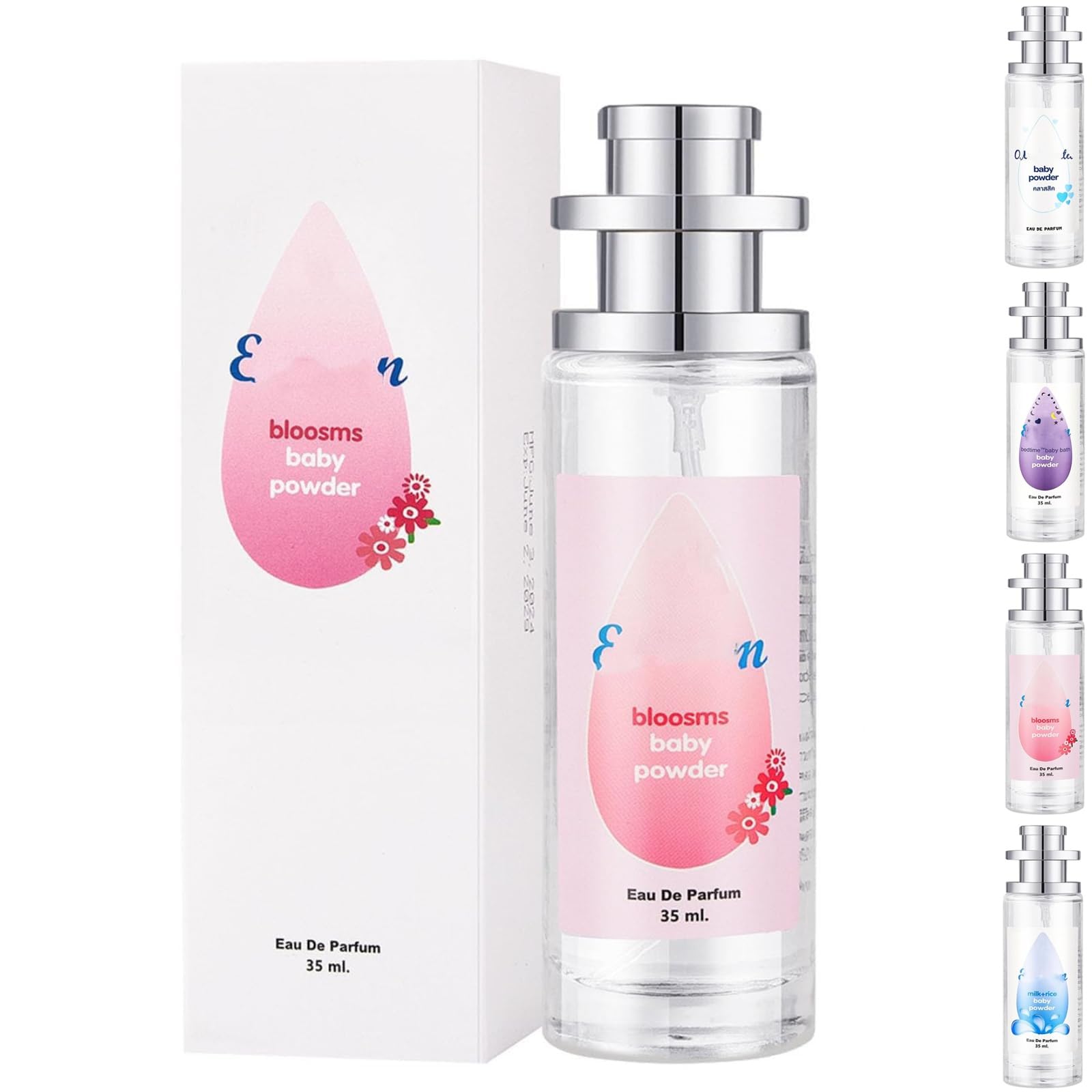 Elyven Baby Powder Perfume, Elyven Fresh Scent Perfume Fragrance Body, Baby-Soft Perfumes Spray, Long-Lasting Moisture & Fragrance, 35ml (Floral Blossom)