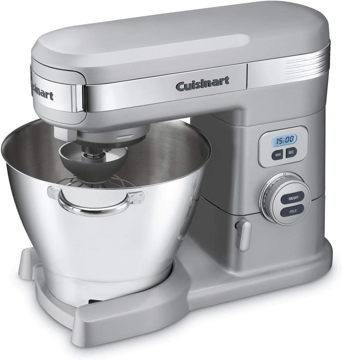 Cuisinart SM-55BC 5-1/2-Quart 12-Speed Stand Mixer, Brushed Chrome (Renewed)