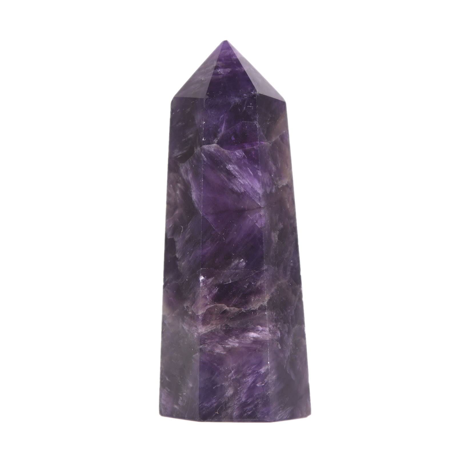 Justinstones Gemstone Crystal Hexagonal Pointed Reiki Chakra Faceted Prism Wand Stone Home Decor