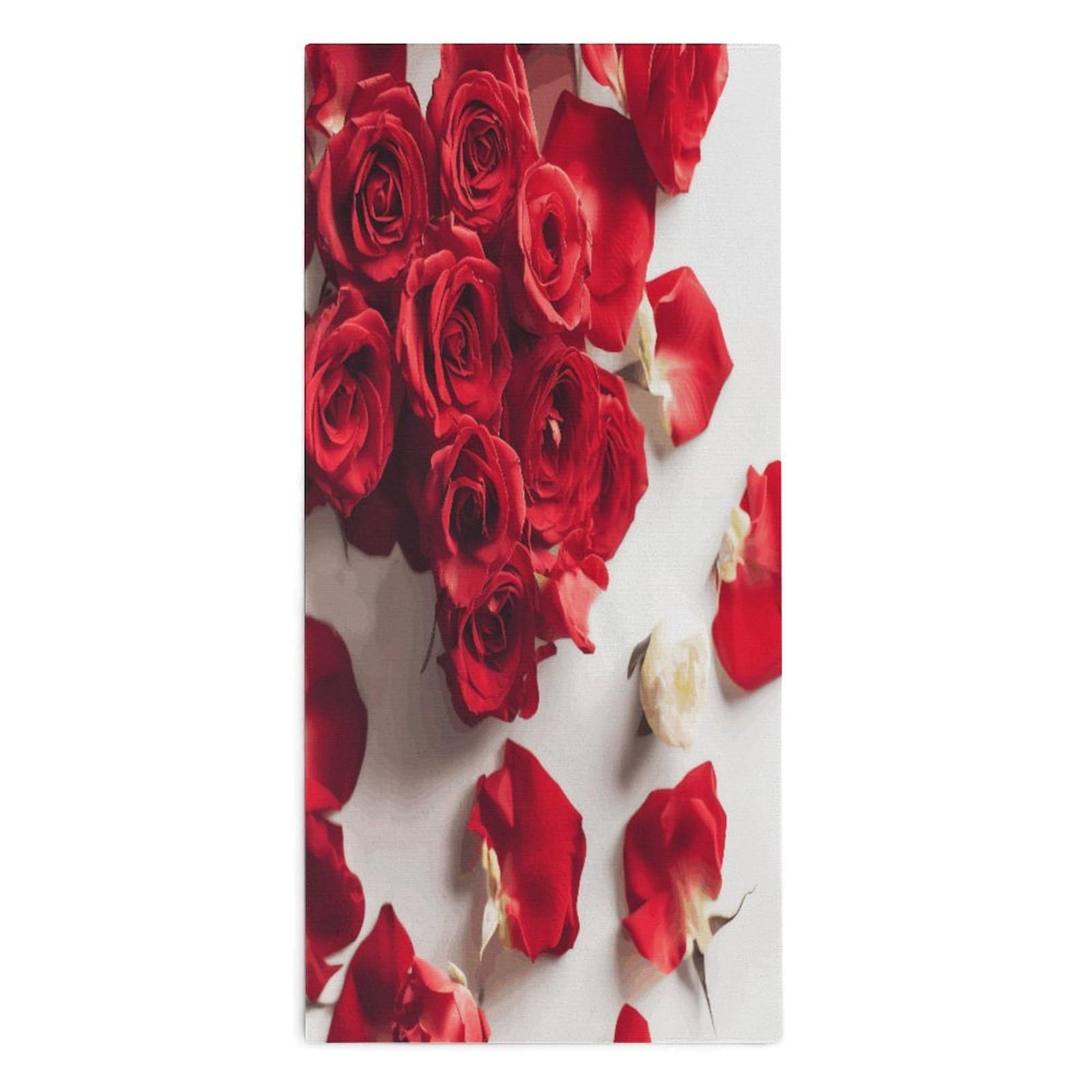 Fodpand Style Flowers On Background Microfiber Towels, Decorative Bath Towel Soft & Lightweight, Hand Towels Multipurpose Use For Bathroom, Pool, Gym, Spa, And Hotel Use