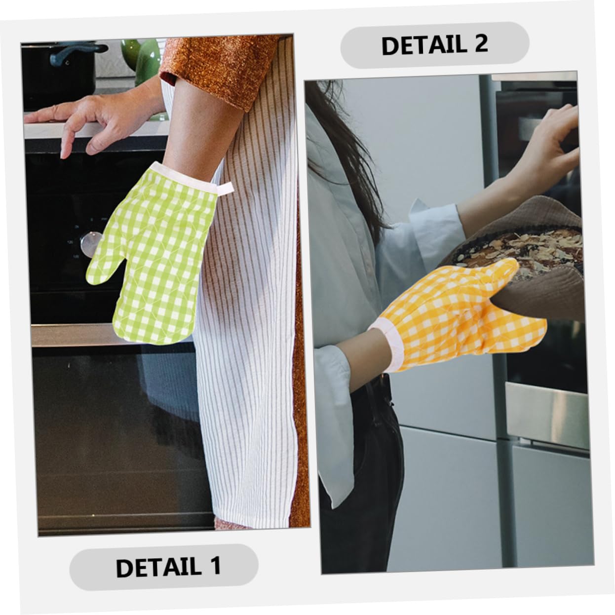 Maniques Résistantes la Chaleur Lot de 2 Protection des Mains en Polyester pour Cuisine et Micro-Ondes Lors la Cuisson Jardin