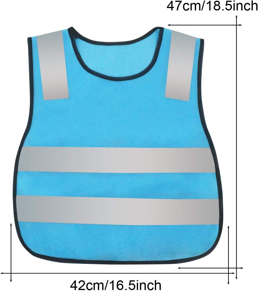 AIEOE Kids High Visibility Safety Vest Reflective Running Lightweight Traffic Walking Breathable Construction Vest