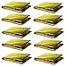 GALAXYLENSE 10 Packs Mylar Thermal Blanket for Survival Emergency First Aid Kits Army Outdoors Hiking Camping Bug Out Trauma Desert All Weather Condition Protection One Side Gold/One Side Silver