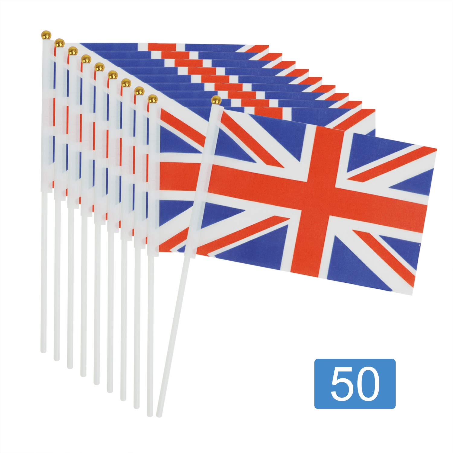 Buy RUIXIA 50Pack Union Jack Hand Flags with Sticks British Waving Mini