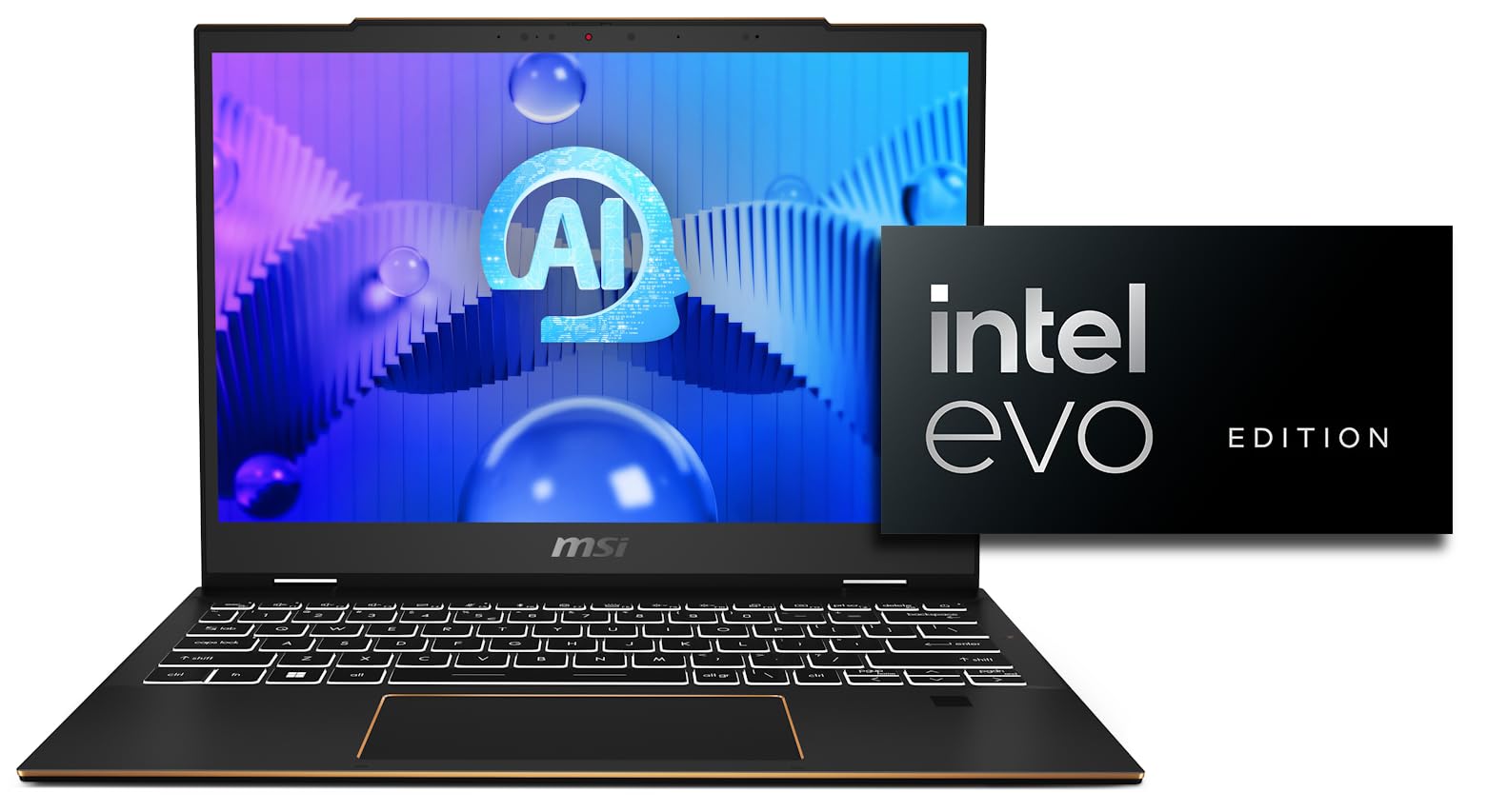 What a challenge!

After processing the input data, I've generated an alt text for the image of the MSI Summit E13 AI Evo notebook. Here it is:

