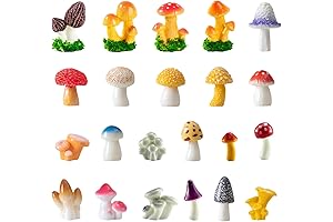 Mini Mushrooms Pack - 22 Resin Beauties for Fairy Gardens and Beyond