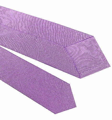 Image of Elfeves Men's Skinny Solid Color Tie Causal Cotton Linen Narrow Slim cut Necktie