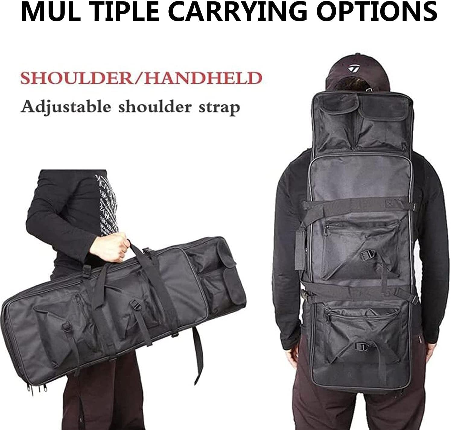 Bolsa para Escopeta, Estuche Blando para Rifle con Correa Ajustable para el Hombro Estuches Dobles para Rifle Largo, se Adapta a la mayoría de Las escopetas, Mochila para Rifle de