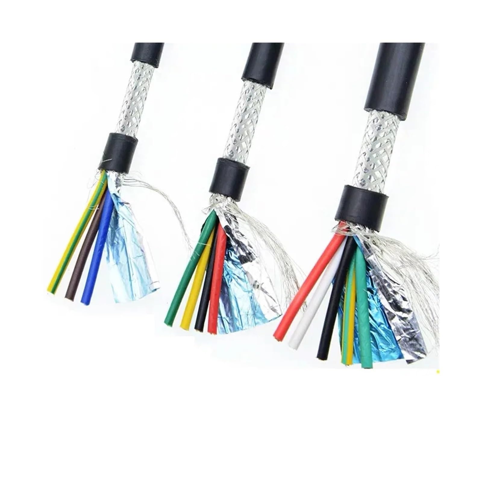 Cavo di controllo schermato RVVP da 5 m, filo in rame puro a 2-8 conduttori | Cavo di segnale rivestito in PVC anti-interferenza 18/20/22 AWG(3 Core 18AWG 5Meter)