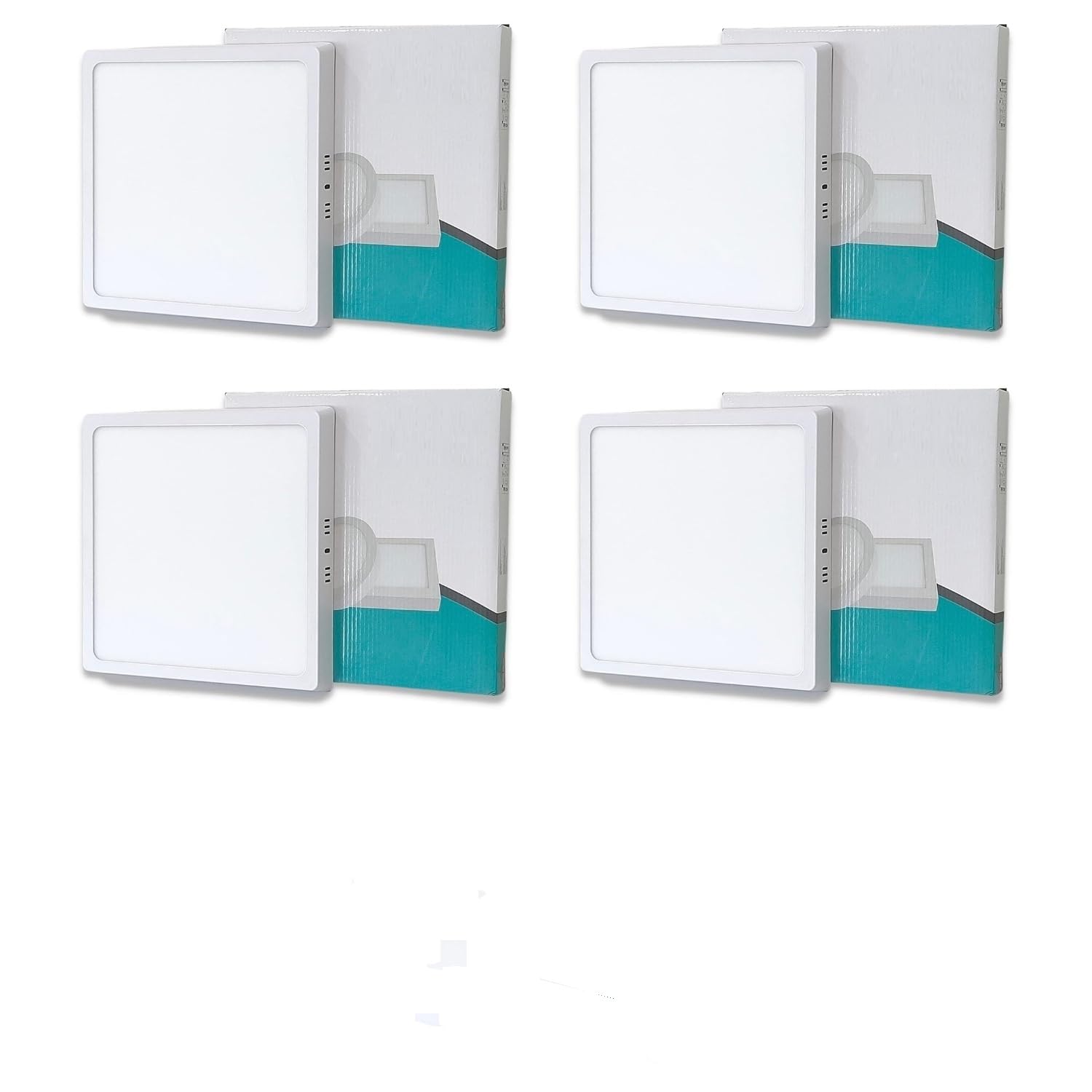 D’Mak 30 Watt White LED Panel Ceiling Light, Aluminium Metal Powder Coated, Surface Mounted LED Light with Driver, Square, Modern Lights for Living Room, Bedroom and Hall (Pack of 4) (Pack of-4)-image-29