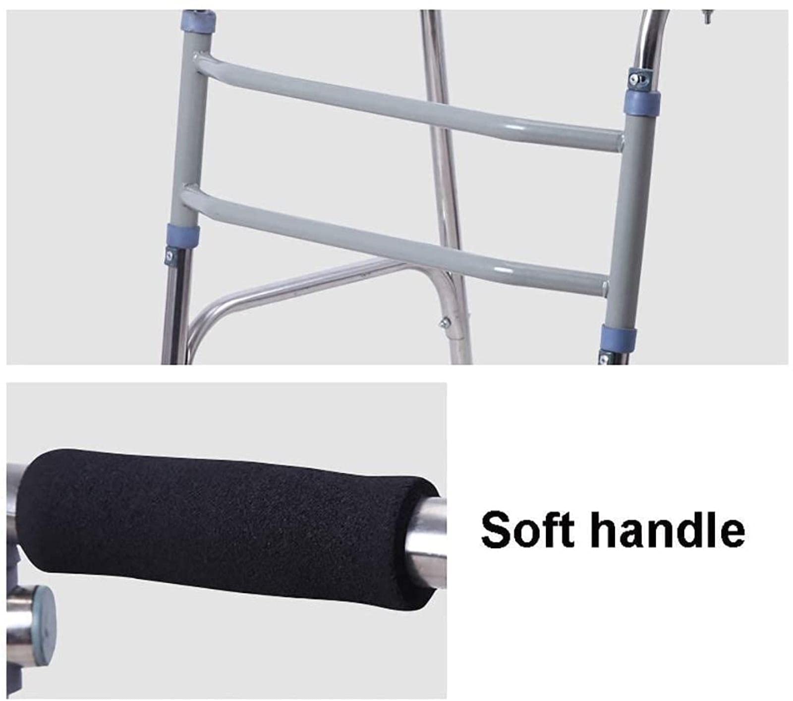 Andador con Ruedas, Andador Plegable para Personas Mayores, Andador 2 En 1 para Compartir.