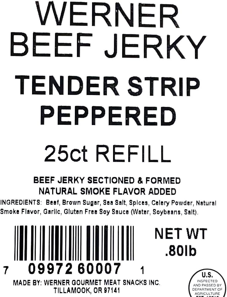 Tender Strips Peppered Beef Jerky - Jerky Strips - Made in the