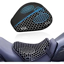 Motorcycle Gel Seat Cushion for Benelli TNT 135 2017-2024, 3D Honeycomb Structure Shock Absorption Breathable Seat Bad, Soft and Comfortable Non-Slip for Long Ride