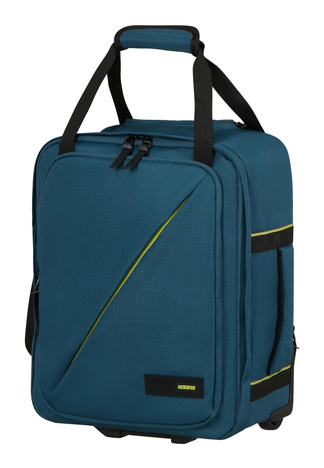 American Tourister Take2Cabin - Ryanair/Wizz Air/Vueling Bolsa de Cabina 40 x 30 x 20 cm, 24,5 l, 1,50 kg, Mochila con Ruedas, Equipaje de Mano, Mochila de Avión MS Bajo Asiento, Blau (Harbor Blue)