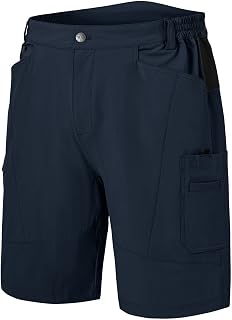 Rdruko Men's Quick Dry Fishing Shorts UPF 50+ Water Resistant Work Cargo Shorts with 8 Pockets