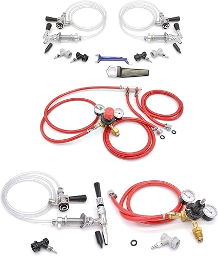 Miniatura 8 de K&B KeezerKegerator - Kits de conversión de sistema de cerveza de barril para refrigerador (variaciones de tamaño) (2 grifos)