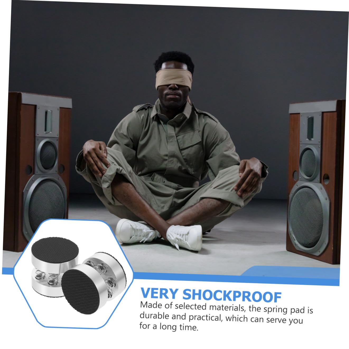 Piedini Antiscivolo a Molla per Altoparlanti Hifi, Supporti Ammortizzatori in Lega di Alluminio e Gomma, 4 Pezzi per Speaker Smart su Desktop e Ktv