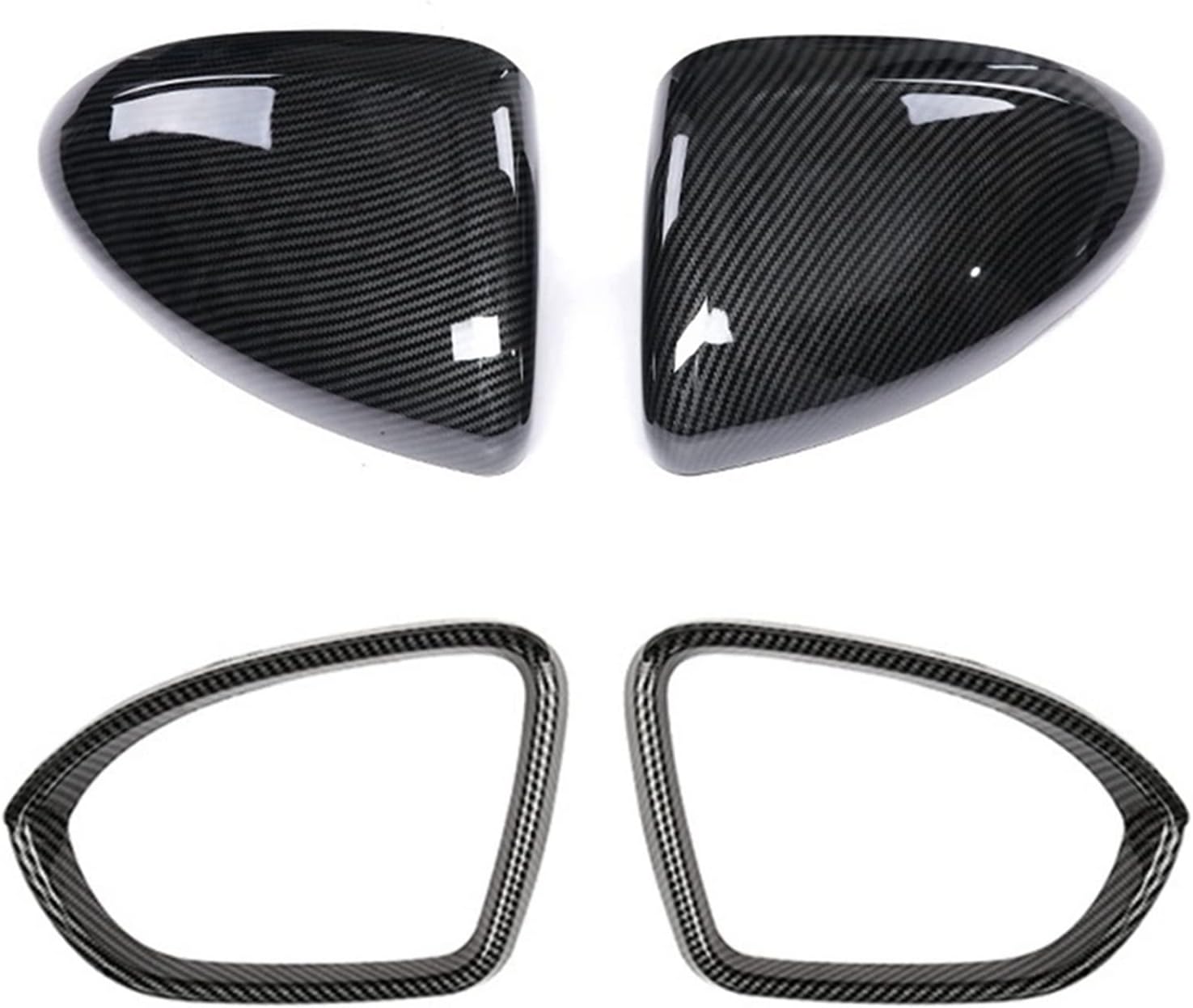 Carbon Fiber Car Side Rearview Mirror Cover Trim Rain Eyebrow Frame Decor Sticker Accessories, For Buick Regal 2017-2021