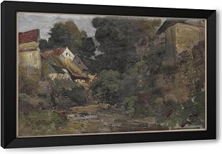 ArtDirect Buildings on the Jedlica in Bukowiec (1850-1881) Custom Framed Art Print Giclee Print or Canvas Options with Various Sizes and Customization by Adolf Dressler