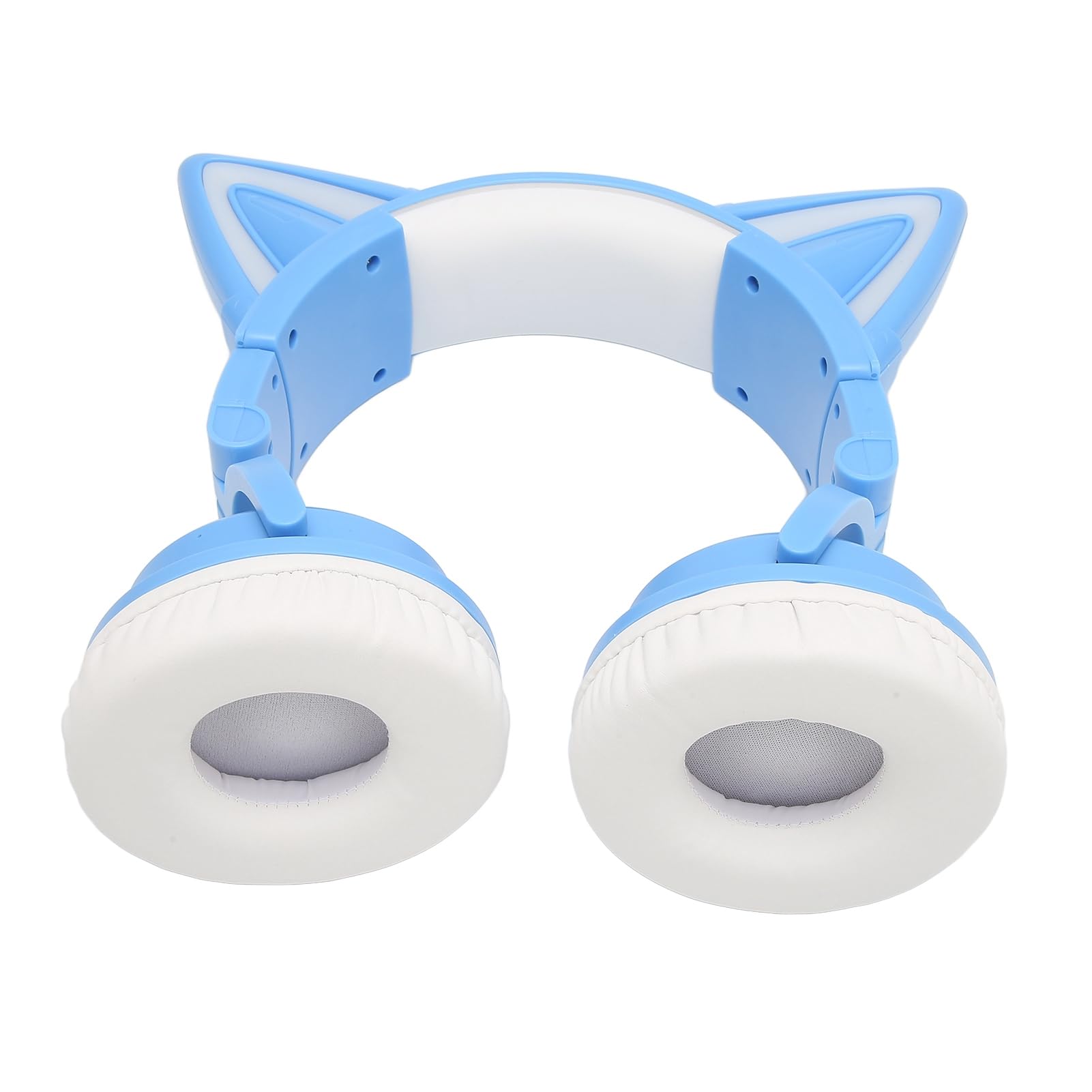 Cuffie Cat Ear, Bluetooth 5.0 Suono Stereo Cuffie da Gioco con Luce LED RGB con Microfono Integrato e Archetto Regolabile per Laptop, Cellulare, Giochi (BLUE)