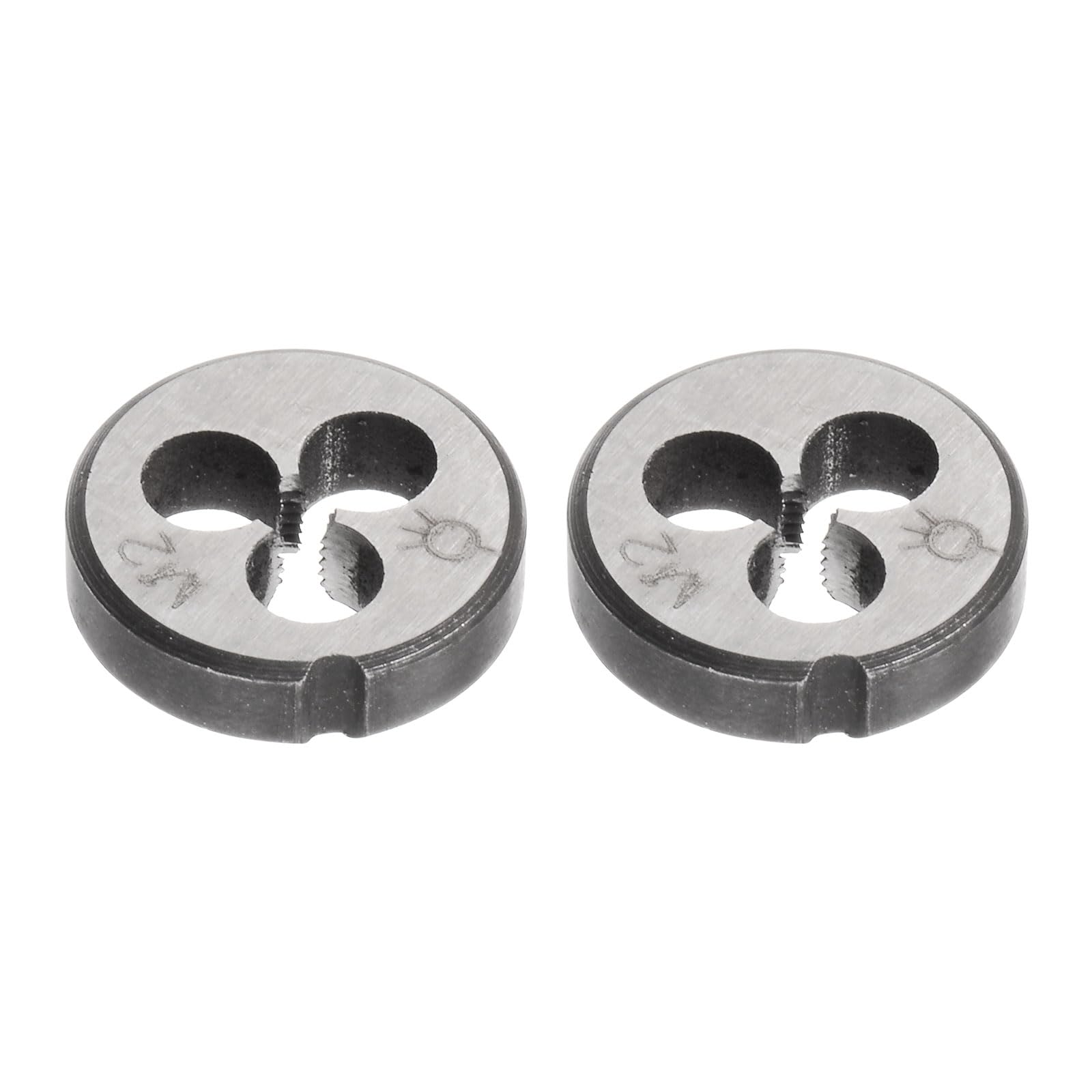uxcell 2pcs Round Threading Dies, Metric M2 x 0.4 Thread (Right Hand), Alloy Tool Steel Screw Cutting Die Repair Tool