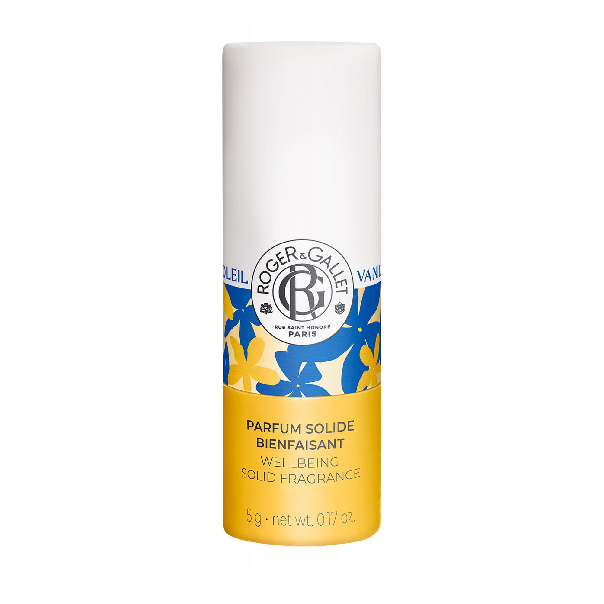 Roger&Gallet - Vanille Soleil - Profumo Solido di Benessere - Gelsomino, Vaniglia, Ylang-Ylang - 5g