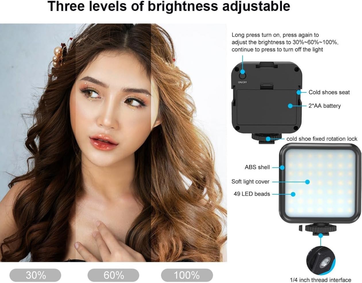Kit Vlog Professionnel - Micro, Lumière LED, Trépied - Pour Smartphone Et Appareil Photo
