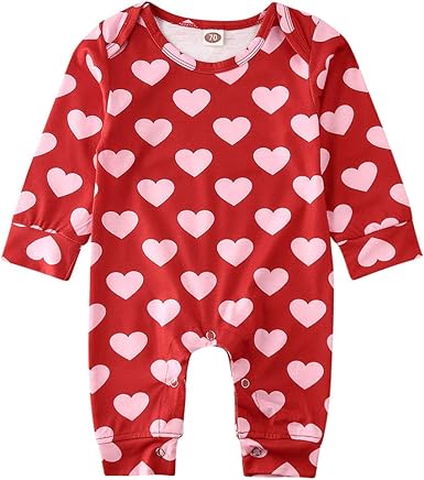 Baby girl valentine's day romper Clearance