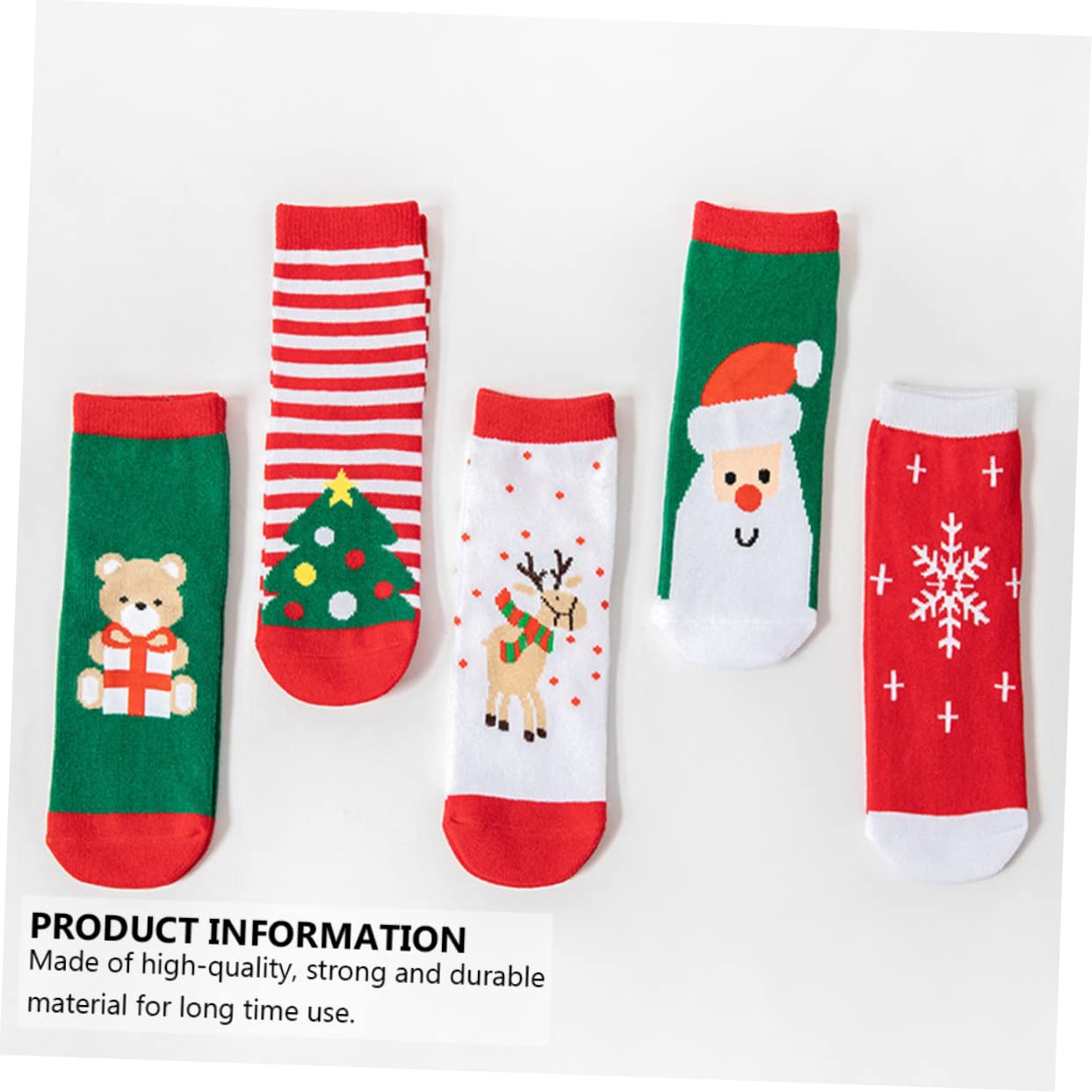 GALPADA 3 Set Di Calzini Di Natale Per Bambini Set Di Calzini Caldi Con Motivo Natalizio in Cotone Traspirante Per Ragazzi E Ragazze 5 Paia * 3