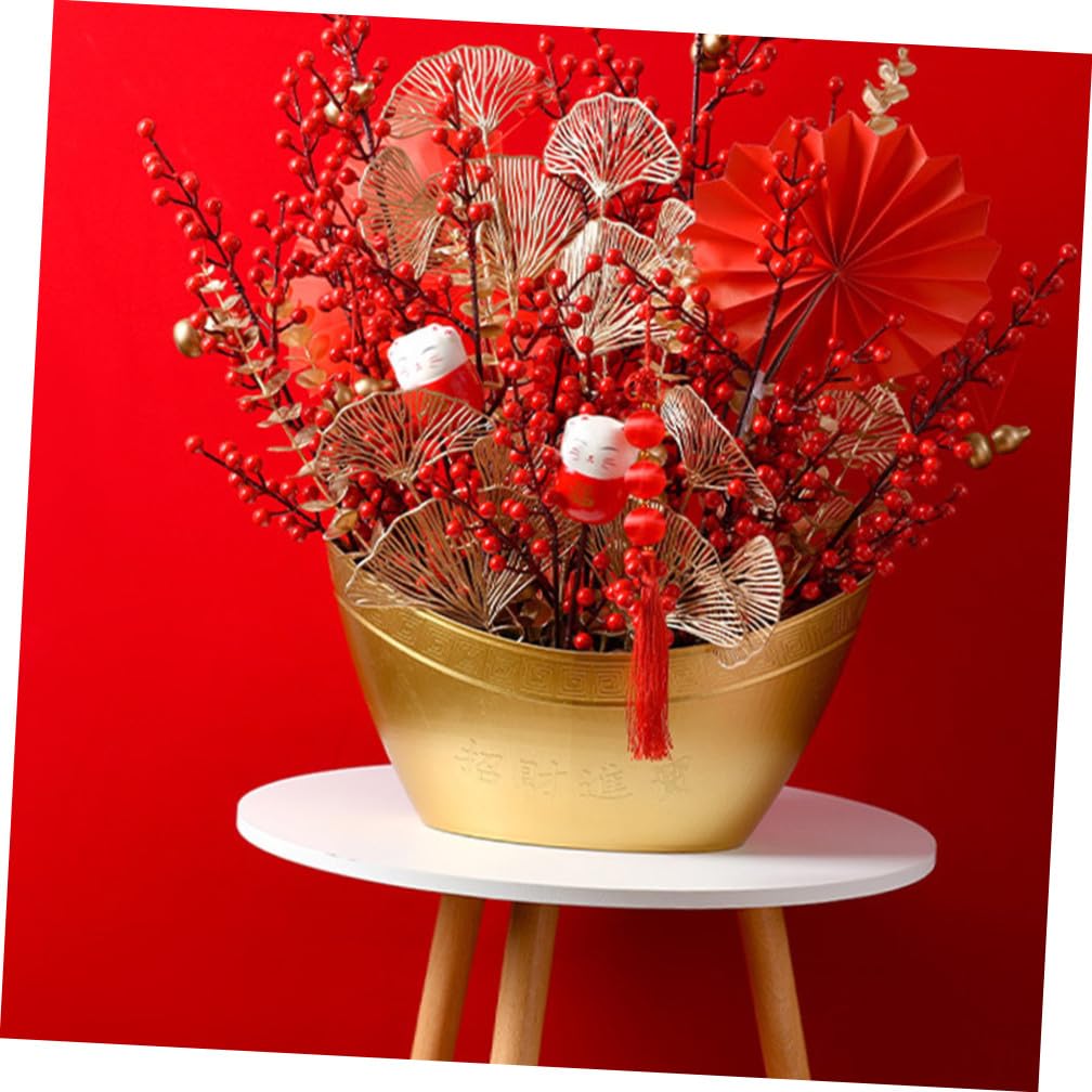 PENIKOKO Elegante Geschenkbox in Ingots-form Stilvolle Neujahrsdekoration und Aufbewahrungskorb für Blumen Süßigkeiten und Geschenke Vielseitig für Zuhause und Feierlichkeiten Geeignet