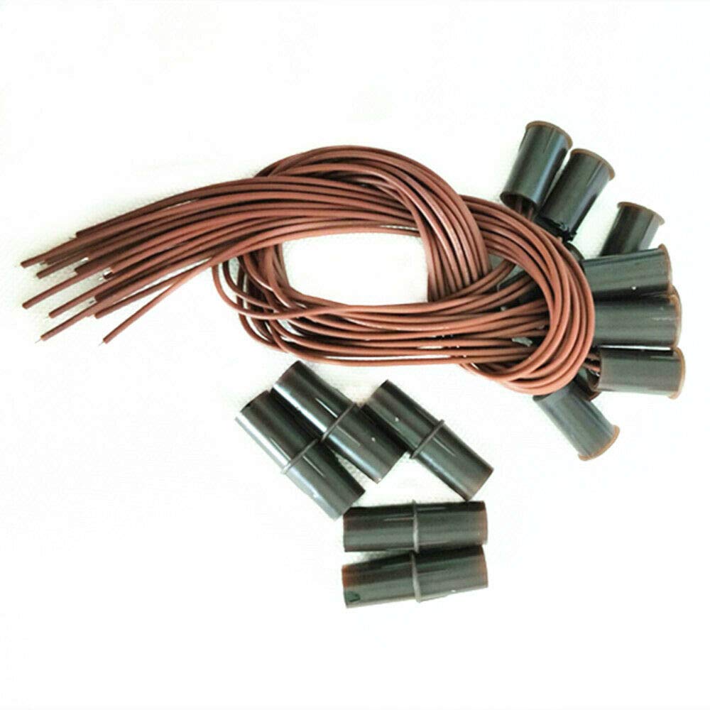 20pcs NO Brown Empotrado Magnético Ventana Puerta Contactos Alarma SecurityReed Interruptor