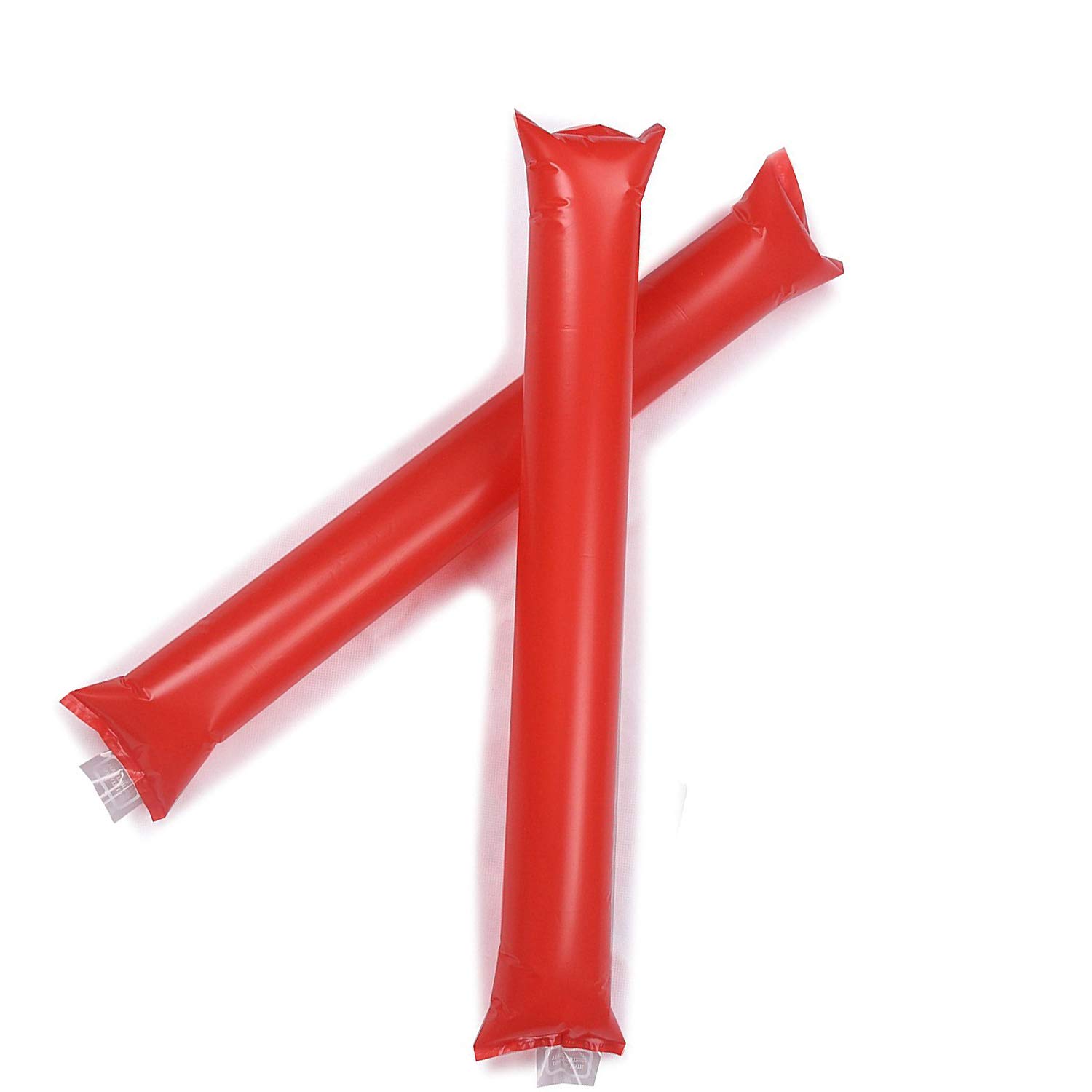 HUI JIN 50 Pairs Inflatable Noisemakers Bam Bam Thunder Stick Red