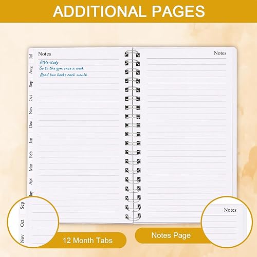 Miniatura 6 de Agendacalendario de bolsillo 2024, organizador semanal y mensual A6 + diario prealizar seguimiento de objetivos, organización de tu vida diaria,