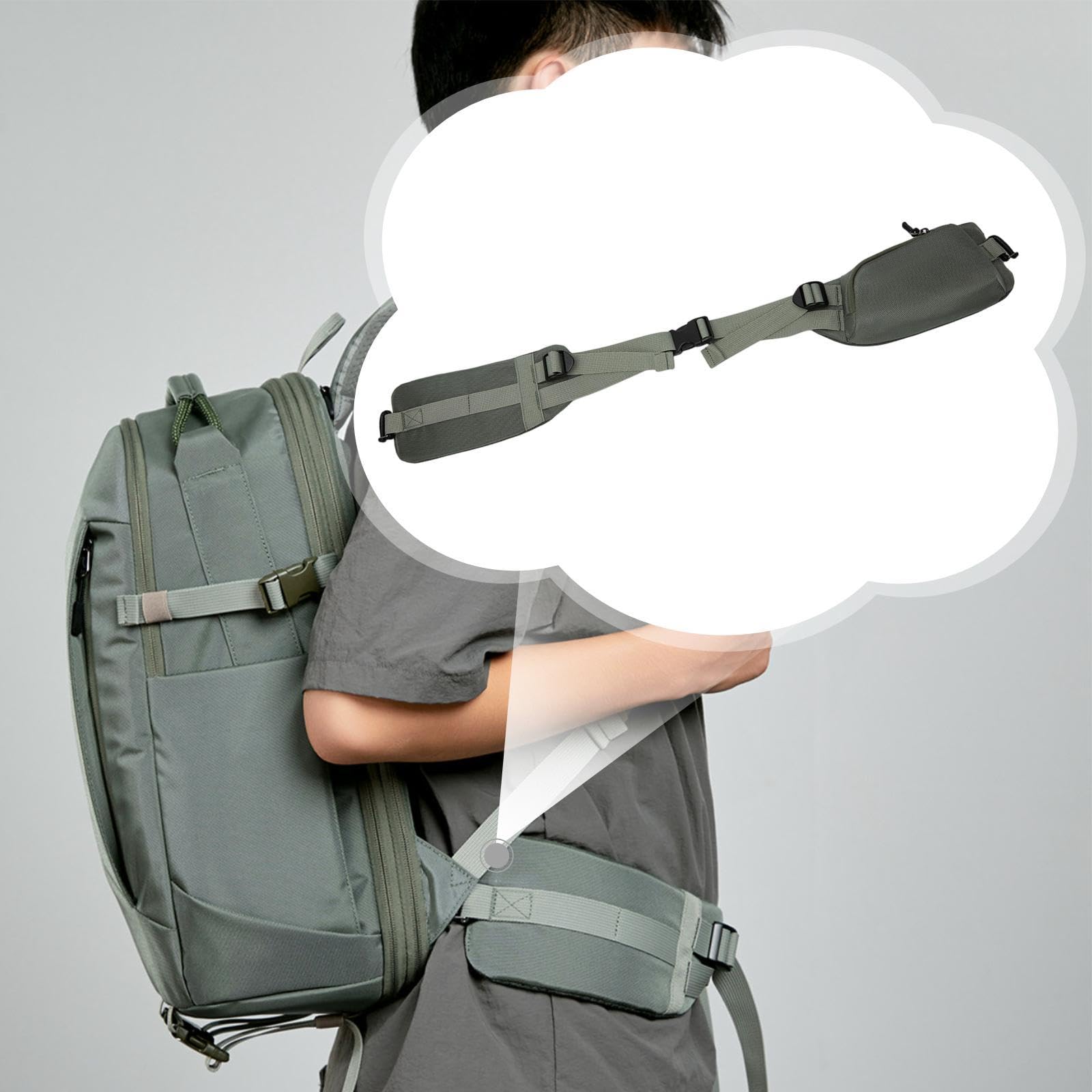Waist Pack Ergonomico per Corsa con Design Curvo Cintura Regolabile per Uomo Donna Sportivo in Nylon Leggero Porta Telefono per attività, Verde