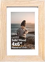Vista 33 de KINLINK Marco de Fotos 11x14 Natural, Marco de Madera Maciza 11x14 con Plexiglás Acrílico para Fotos 5x7/8x10 Con Paspartú, Exhibición de Mesa