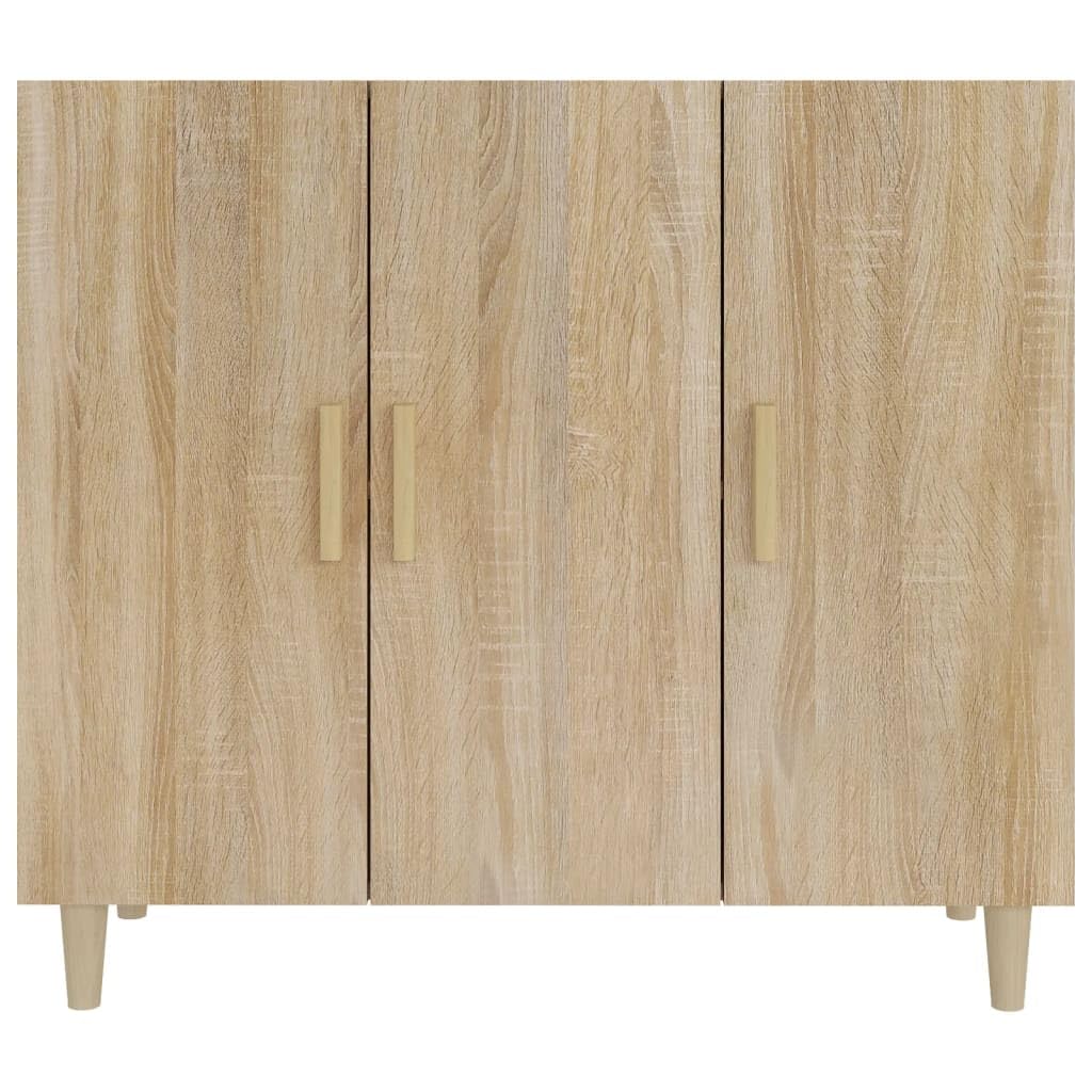 vidaXL Buffet Armoire de Rangement Organisateur de Maison Meuble de Rangement Armoire de Salon Intérieur Chêne Sonoma 90x34x80 cm Bois d'Ingénierie