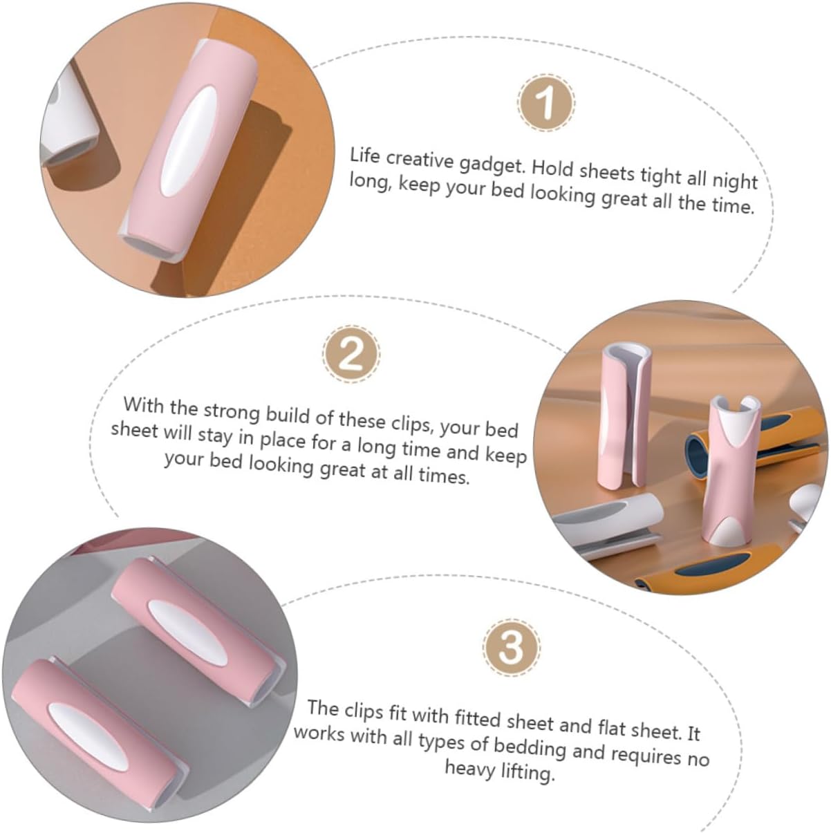 Alipis 12pcs Bed Sheet Slip Clips Sheet Fasteners for Securely Holding Quilts and Bedspreads Easy to Use and Lightweight for Home and Dorm Room