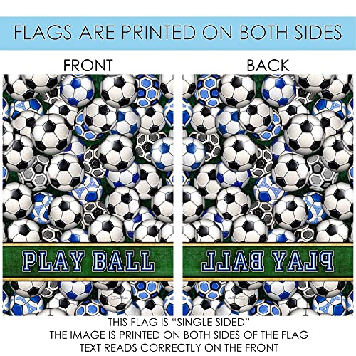 Toland Home Garden 109576 Soccer Balls Soccer Flag 28X40 Inch Double Sided Soccer Garden Flag For Outdoor House Futbol Flag Yard Decoration #TOP4
