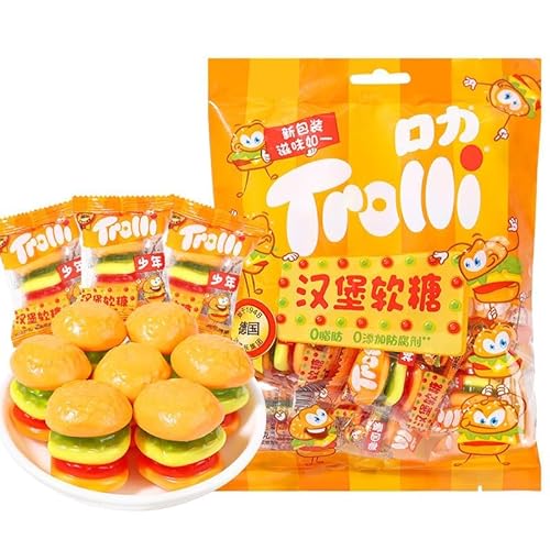ミニバーガーグミ 350g(?35個) ハンバーガー 五層果物サンド 可愛いハンバーガー 個別包装 果汁グミ 糖果甜点 人気グミ おかし 美味し 即席キャンディ インスタントデザート キャンディ お菓子