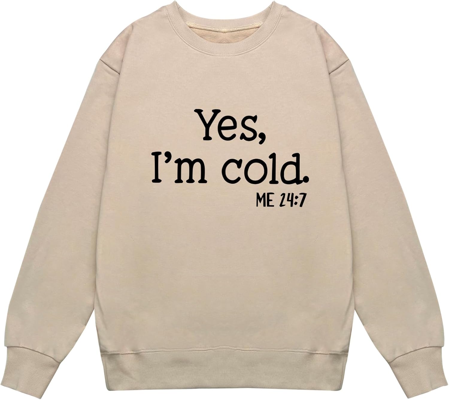 BLACKMYTH Women Graphic Cute I'm Cold Sweaters Drop Shloulder Sweatshirts - Image 3